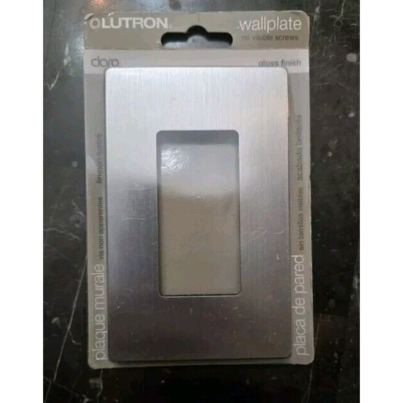 Lutron Switchplate Wallplate Gloss Finish Stainless Steel CW-1B-SS New Unopened - Picture 2 of 4